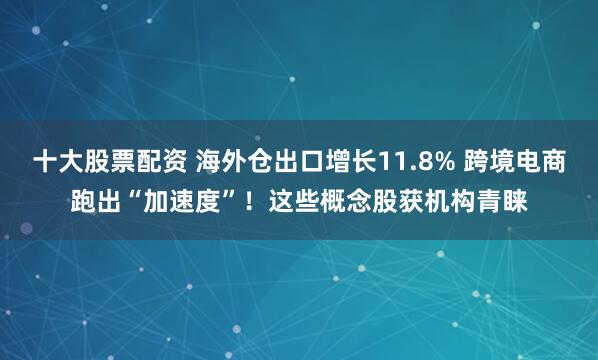 十大股票配资 海外仓出口增长11.8% 跨境电商跑出“加速度”！这些概念股获机构青睐